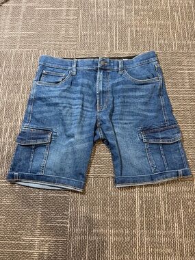 Bench Blue Denim Cargo Shorts